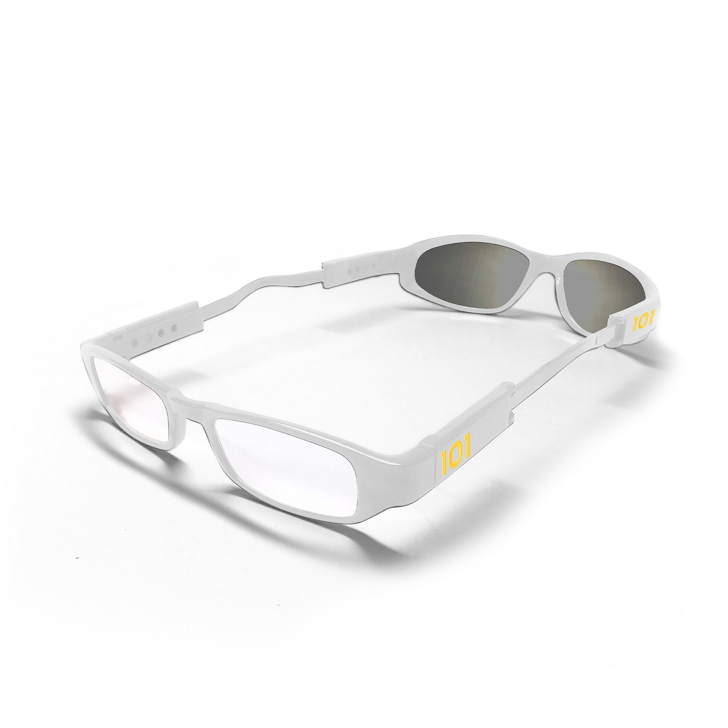 101 Glasses Dual Lens - White Frames