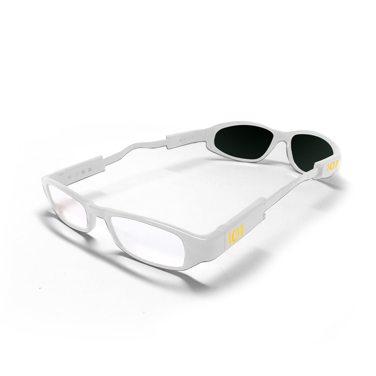 101 Glasses Dual Lens - White Frames