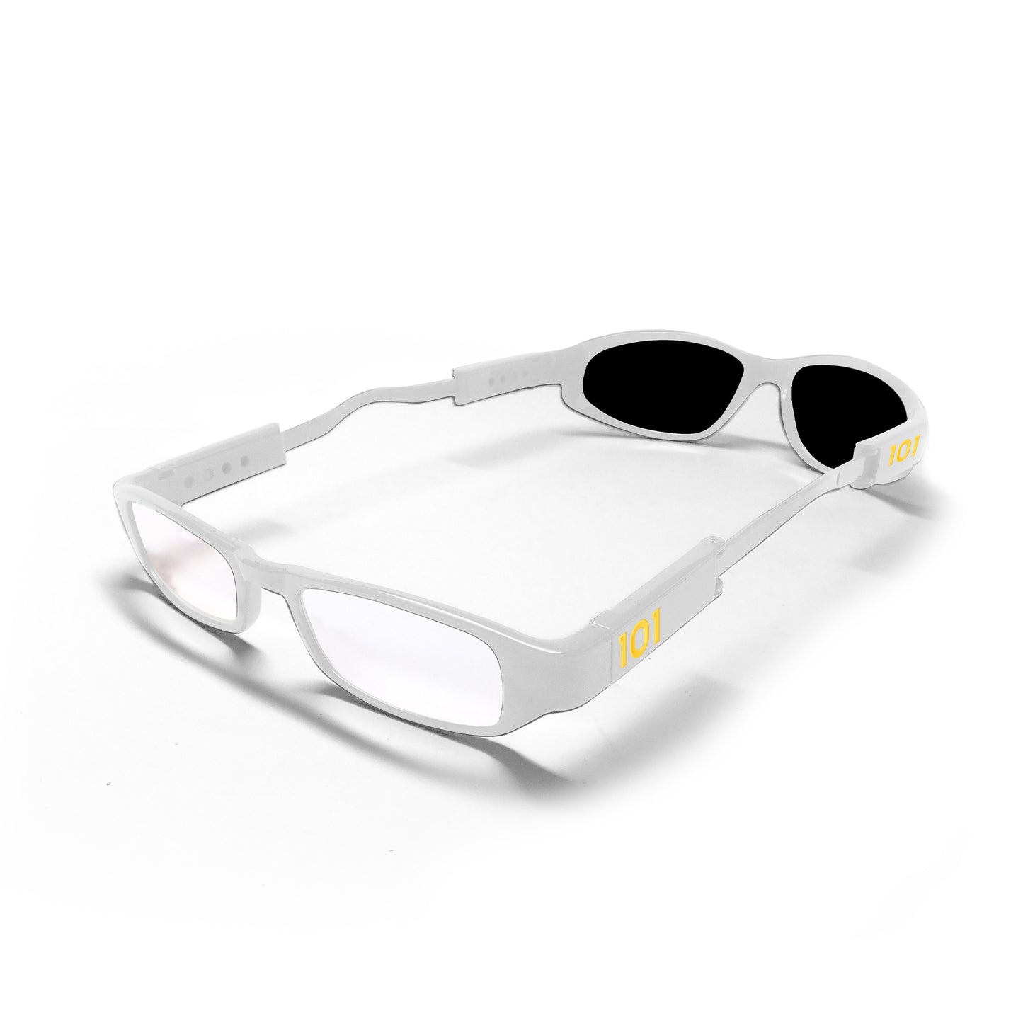 101 Glasses Dual Lens - White Frames