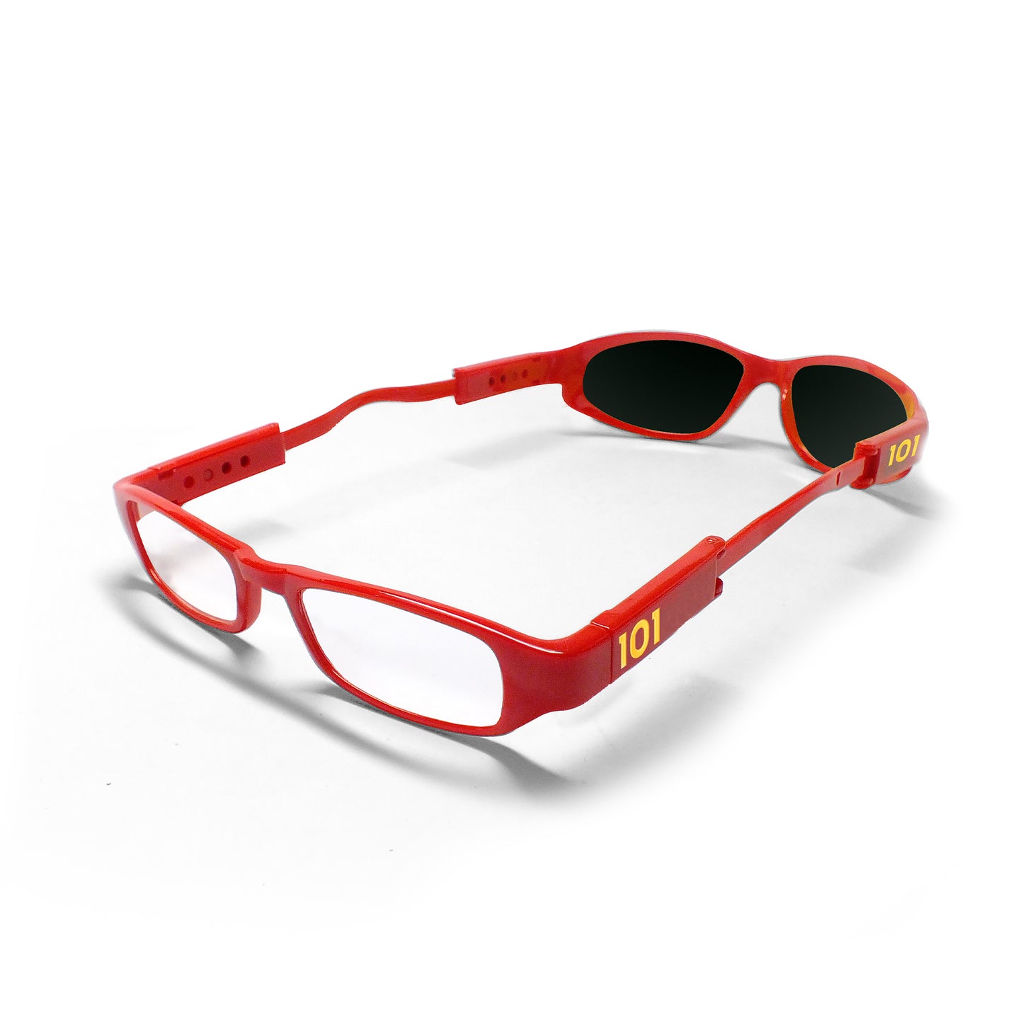 101 Glasses Dual Lens - Red Frames