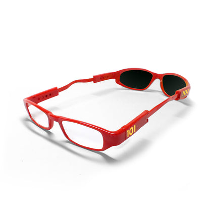 101 Glasses Dual Lens - Red Frames